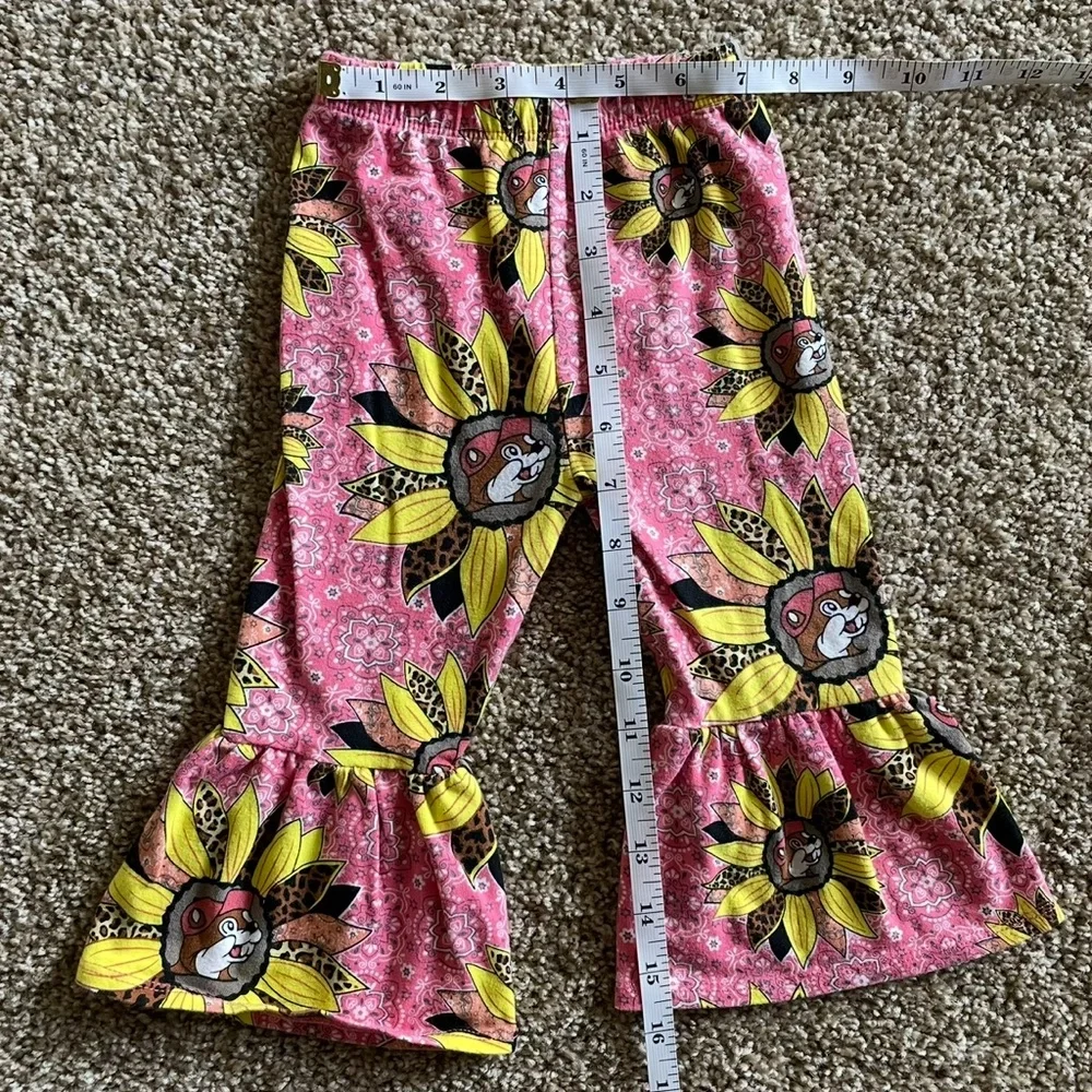 Buc-ee's Bell Bottom Pants Toddler Girls 2T Pink - Picture 6 of 8